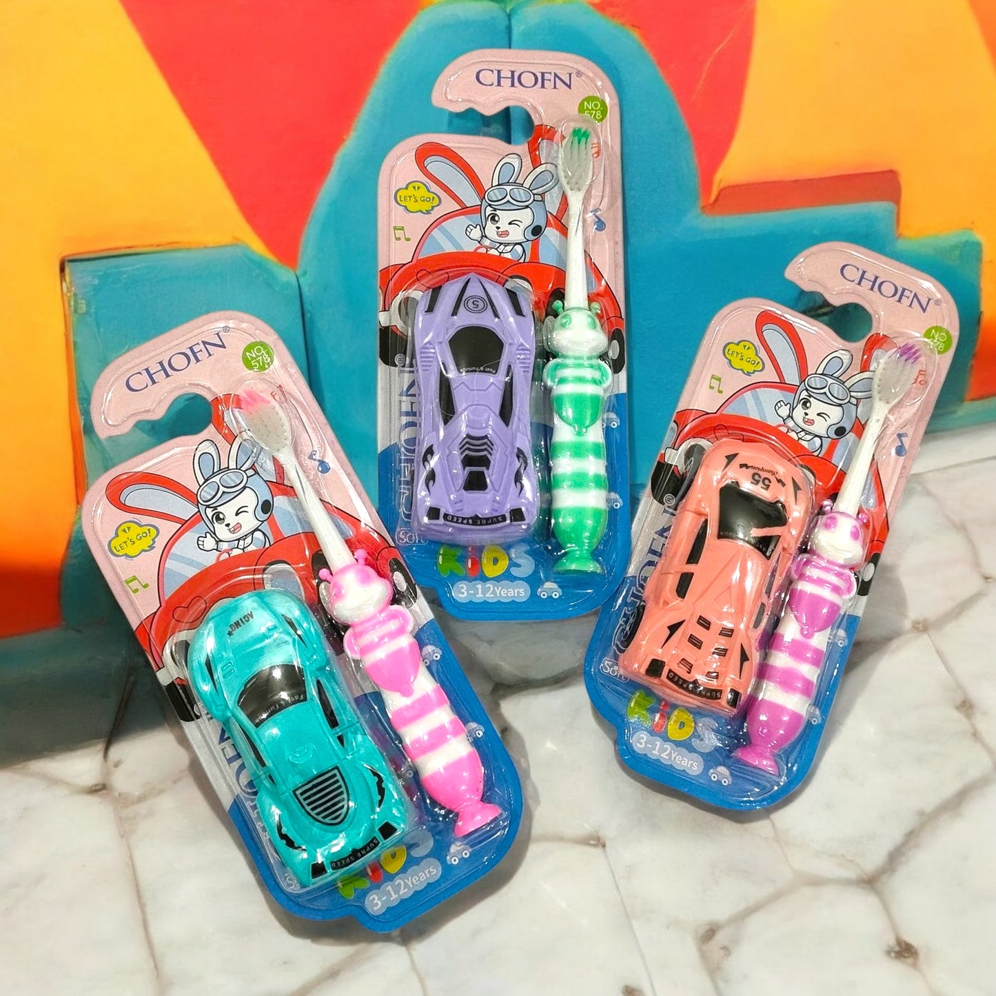 Kids GO-CAR Toothbrush 3-12 Yrs